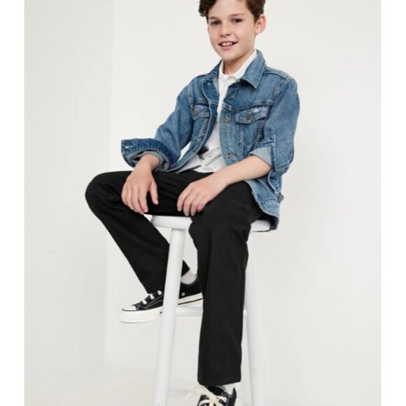 Old Navy Uniform Straight Leg Pants for Boys Black Size 14 Regular - Picture 4 of 5